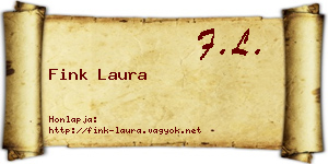 Fink Laura névjegykártya